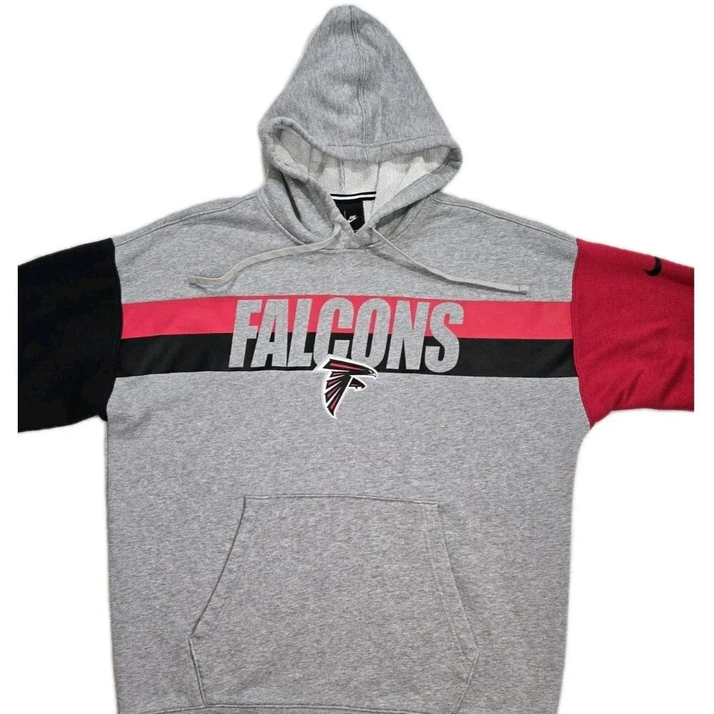 Mens Nike  NFL Atlanta Falcons Pullover Hoodie Large Gray
